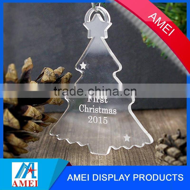 wholesale high quality clear acrylic reindeer christmas tree decorations