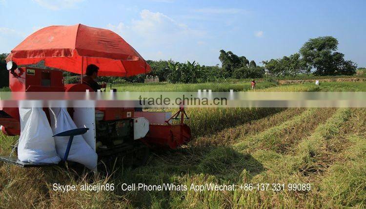 Whirlston harvesting in Indonesia high quality low price of middle rice paddy harvester