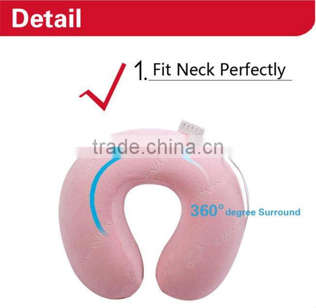 wholesale anti mite memory foam built-in speaker u shape pillow