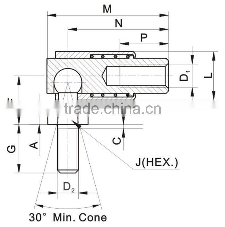 Push Pull Cable End Fittings Ball Joints QD series