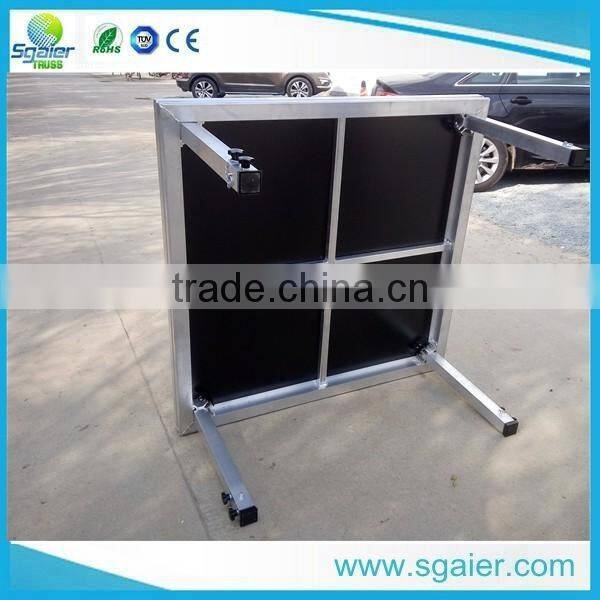 2017 aluminum simple stage , portable stage 4ft x 4ft with round legs ,adjustable stage