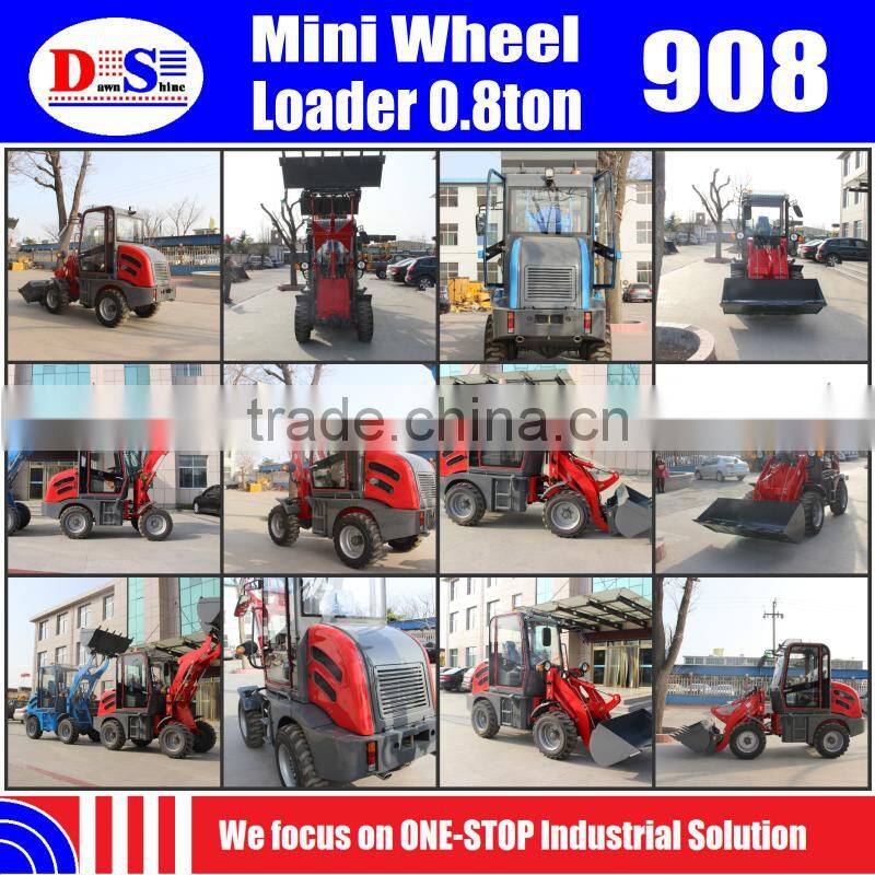 Low Price 0.8 ton Small Front End Loader for Sale - Mini Loader 0.5CBM Bucket ZLY908 Mini Front Loader for Sale