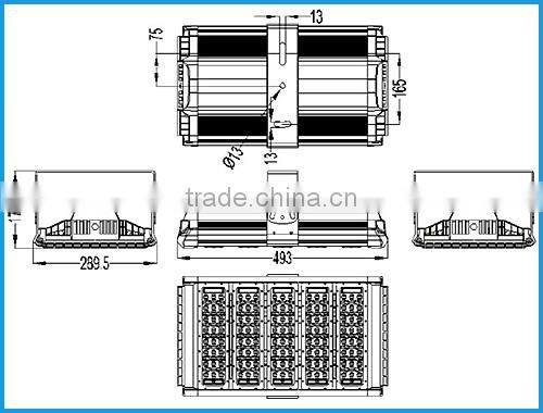 High power IP65 module type extrusion aluminum 60W 90W 120W 150W SMD3030 3535 light housing