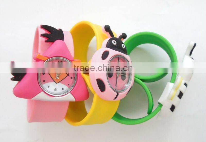 Promotional Fashion Slap Band Silicone Girl Watch