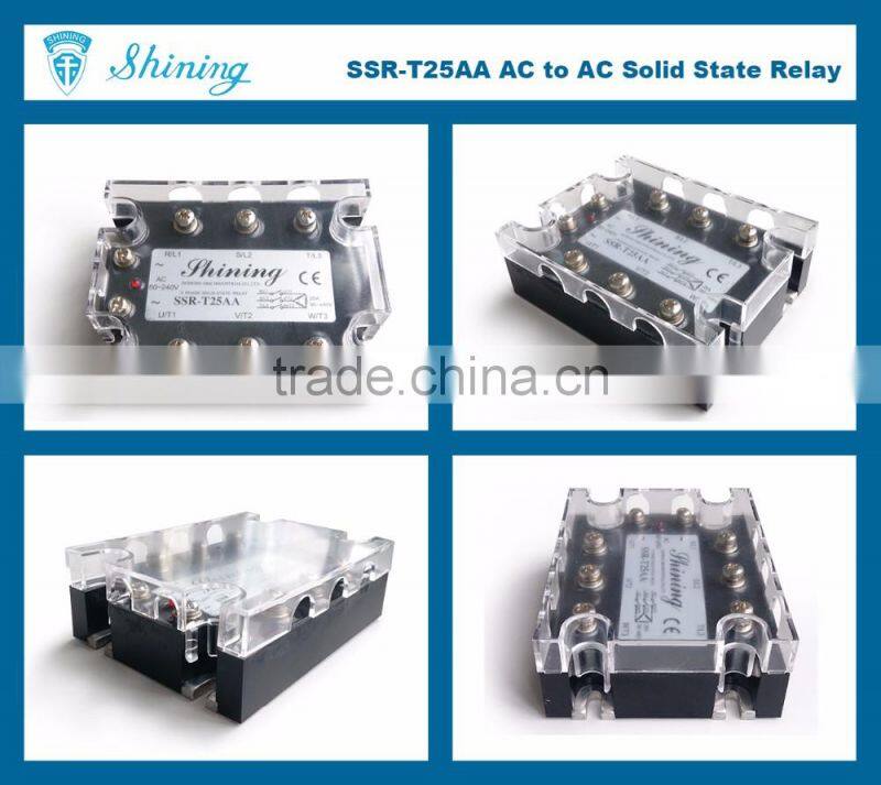 SSR-T25AA SSR General Purpose AC 24V 240V 3-Phase Solid State Relay