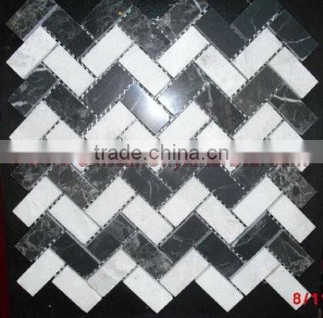 NATURAL JET BLACK MARBLE MOSAIC TILES