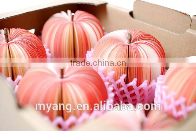 Promotional 3D fruit shaped wholesale note paper fruit memo pad
