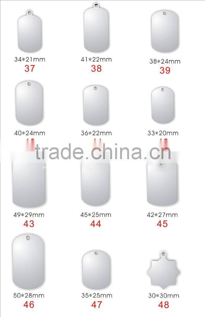 Custom Metal dog tag with logo Debossed