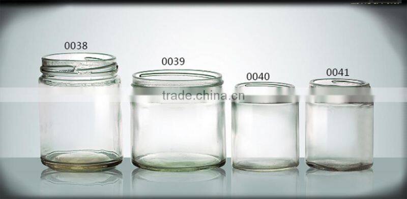 230ml clear candle glass jar with cap