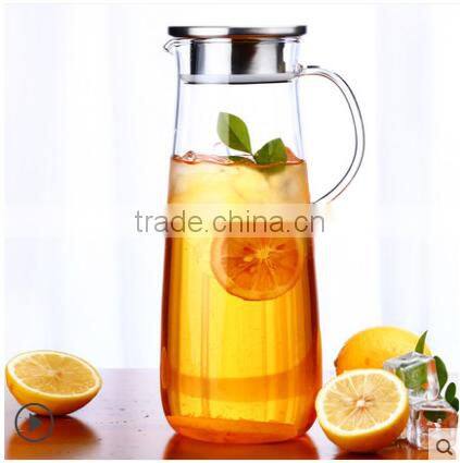 Chill Water Pitcher /Premier Quality Borosilicate Glass Pitcher - Stainless Steel Lid