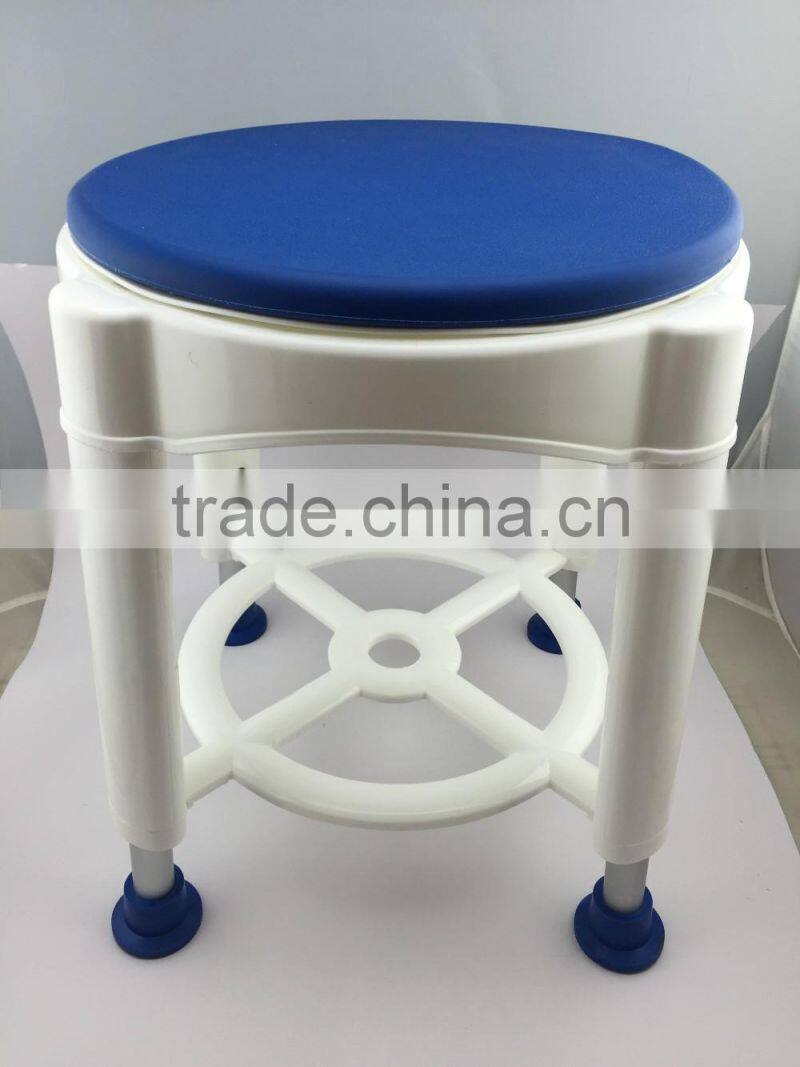 Swivel Bath Stool/ Rotating Shower stool/height adjustable bath seat/Swivel Bath Stool with rotating padding seat