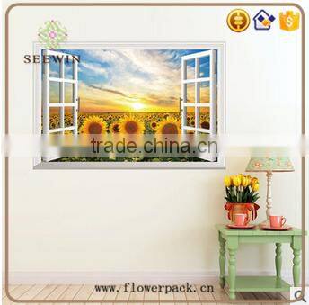 home decoration decorative sunflower 3d wall sticker