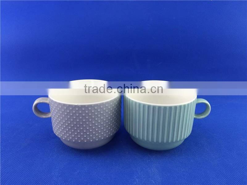 hot selling colorful stackable coffee mugs with rack