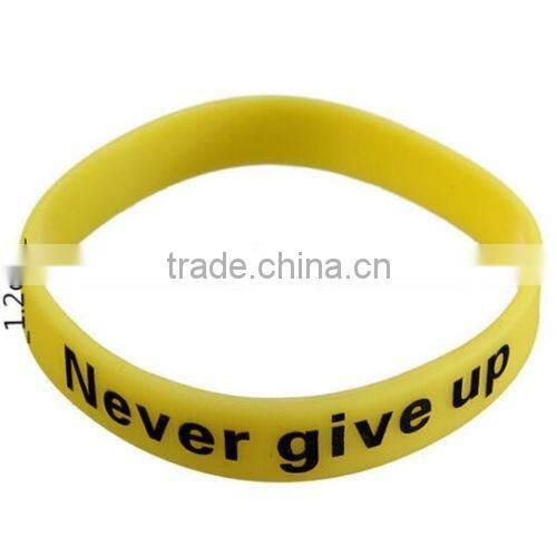 New Silicone Rubber Elastic Sport Wristband Cuff Bracelet Bangle Glow In Dark