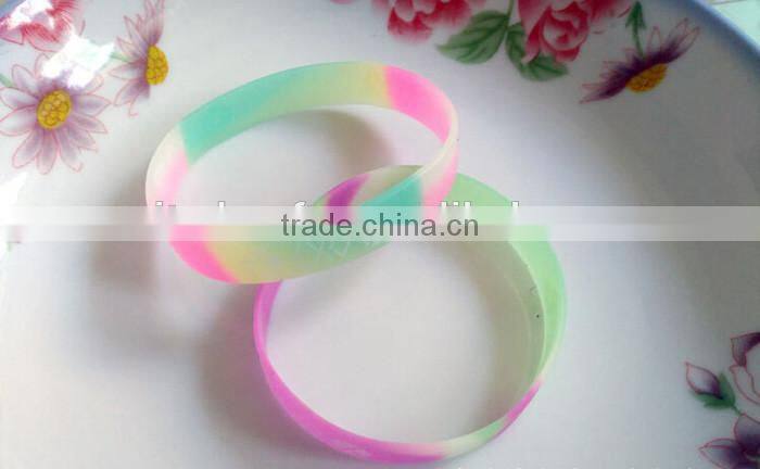 Luminous Colorful Rubber Bands silicone Bracelet