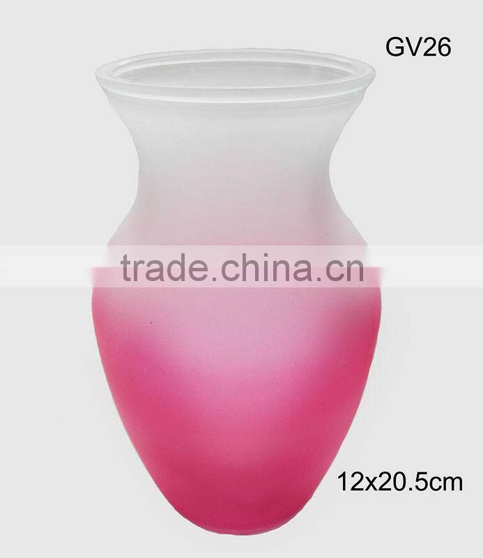 colored elegant glass flower vase