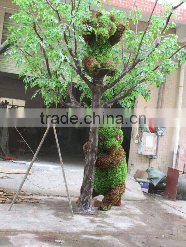 Artificial banyan tree with grass animals for sale
