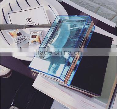 Wholesale Acrylic lucite Perspex ladies ladies clutch evening bag in hand acrylic bag