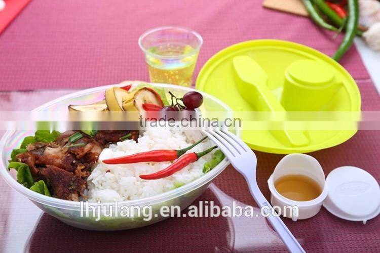 BPA-Free plastic lunch box with fork and sourcing container