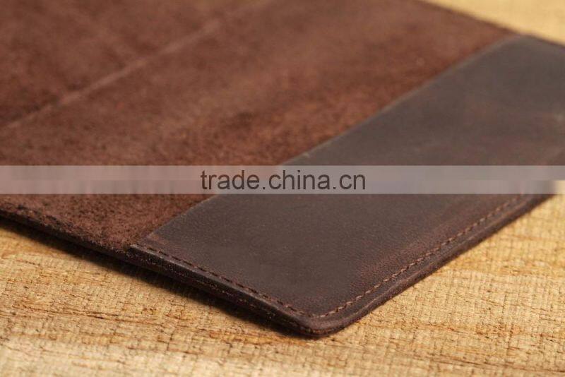 LOW price High Quality Men Black Custom Genuine Leather Passport Holder COVER