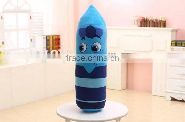New products funny long Crayon bolster cushion custom shaped head rest neck support long body pillow made in china