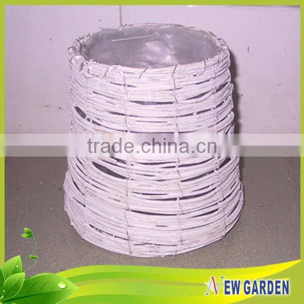 Eco-friendly household large round bamboo / natural rattan basket