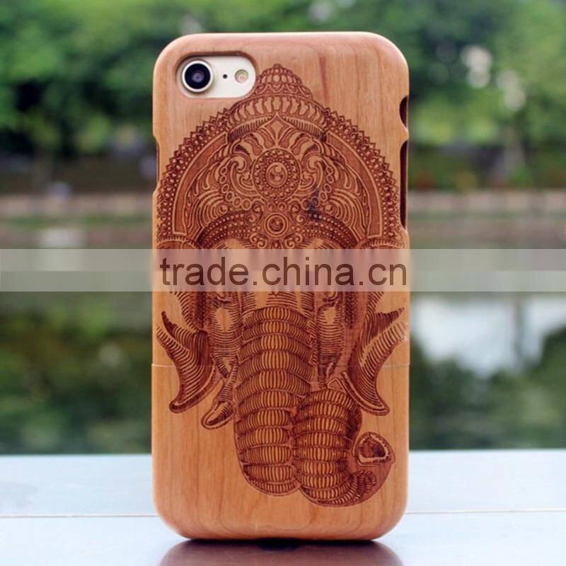 Classical Chinese walnut/bamboo/rosewood/cherry/maya cartoon cell phone case for Iphone