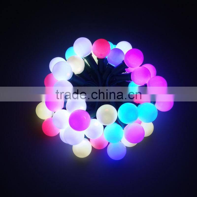 outdoor holiday lighting Christmas rgb color changing LED ball string light