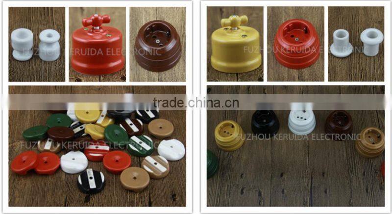 colorful E14/E27 porcelain ceiling rose pendant lamp/ceramic hanging light