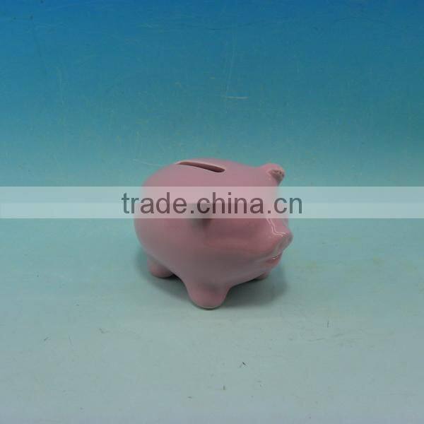 Single color ceramic coin bank money box