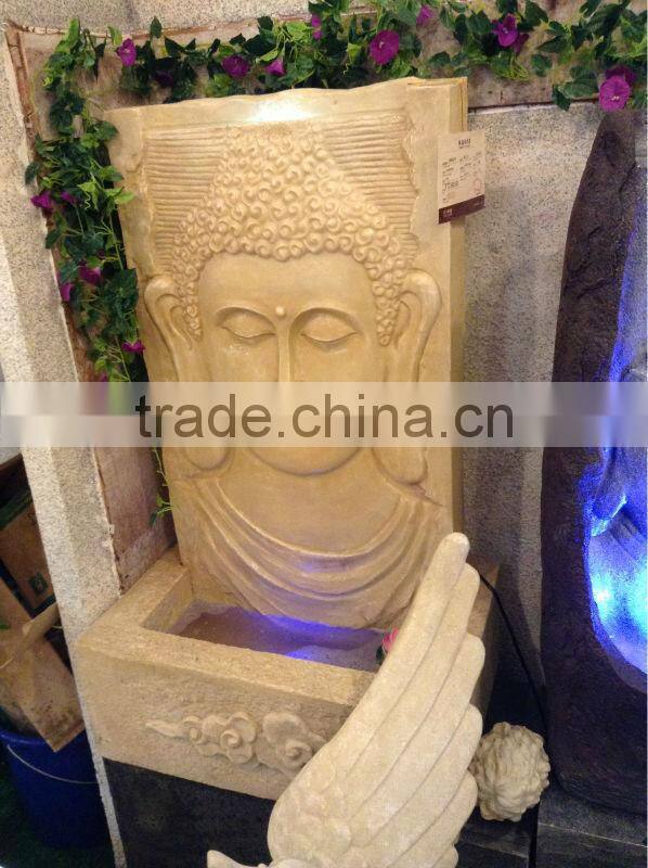 bali water feature sandstone buddha wall fountain