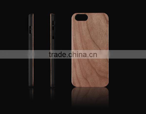 wooden case for smartphone wooden+PC case for iphone 6 PC+Wood shell