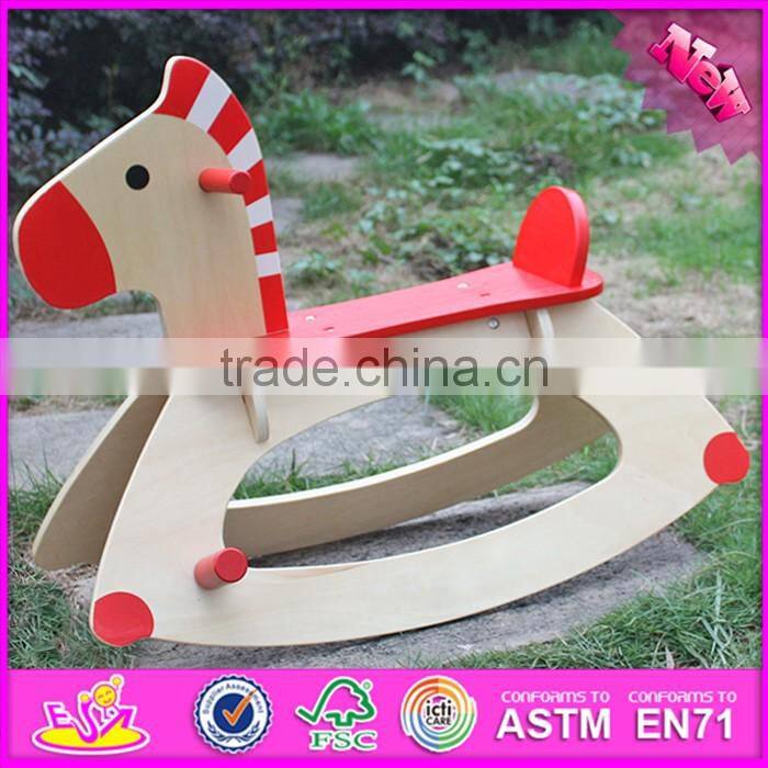 2016 new design baby funny toy wooden rocking horses for sale W16D088