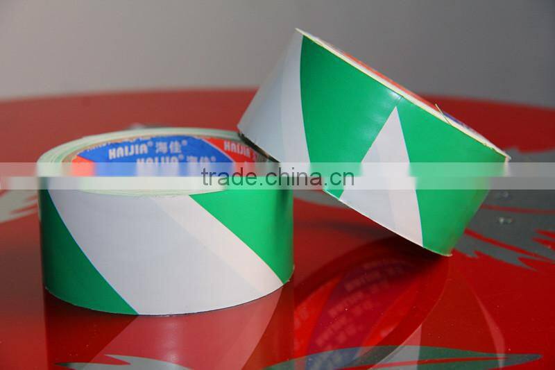 5cm width white Green PVC Non slip floor tape for warning and sign