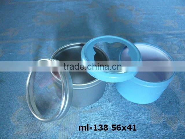 Wax Tin With Clear Flower Shaped Window