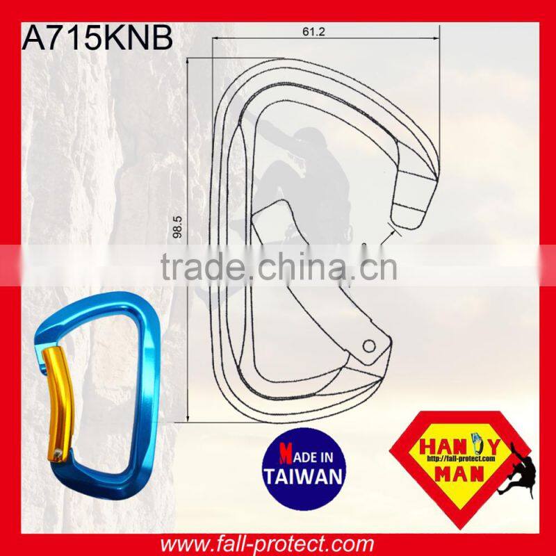 25KN Rock Climbing Mountaineer Aluminum Carabiner With Screw Lock