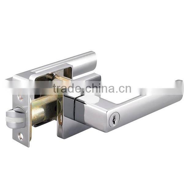 round stainless steel square lever handle door lock for hotel and home