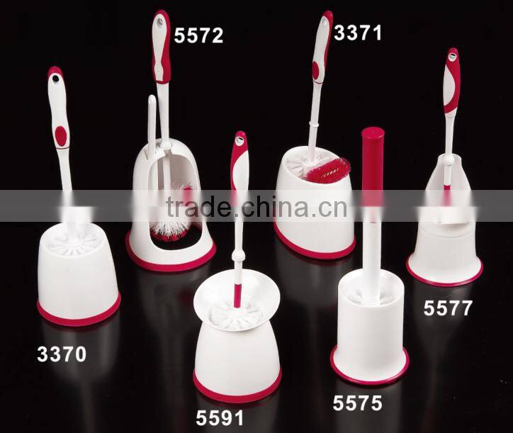 High quality New style plastic toilet cleaning brush with holder set