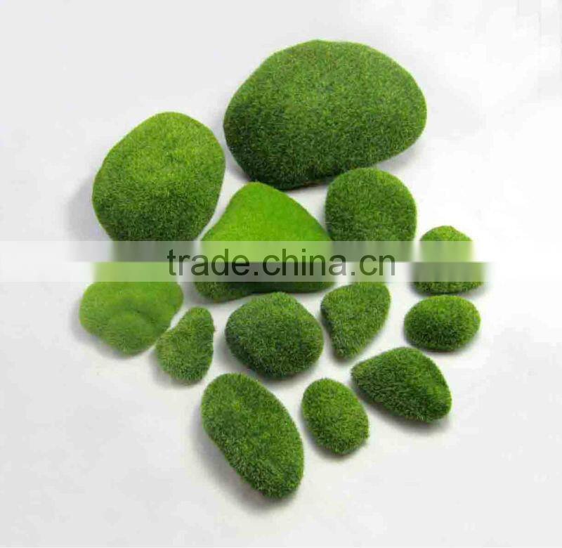 Green Artificial Foam Moss Stone Decor