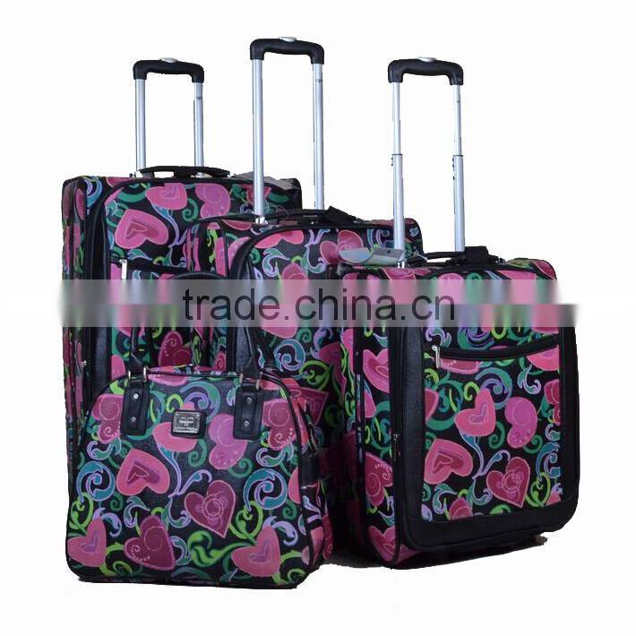 2015 hot selling 4pcs sets printing stock luggage