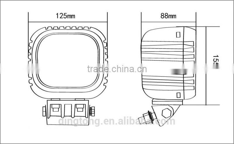 front tractor headlights 36W led Auxiliary Lights with bracket