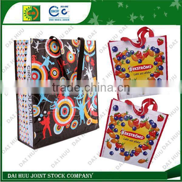 High quality colorful grocery PP woven shopping bag