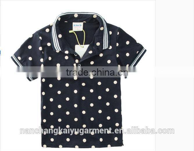 High quality dots printed cotton t-shirt for chirlden