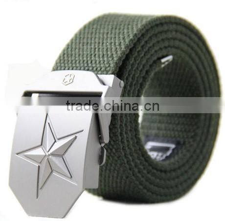 high quality black canvas belt custom canvas belt