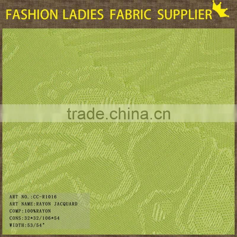 hot sales 100% pure rayon challie dobby fabric for suit and pants solid rayon fabric jacquard fabric price per meter