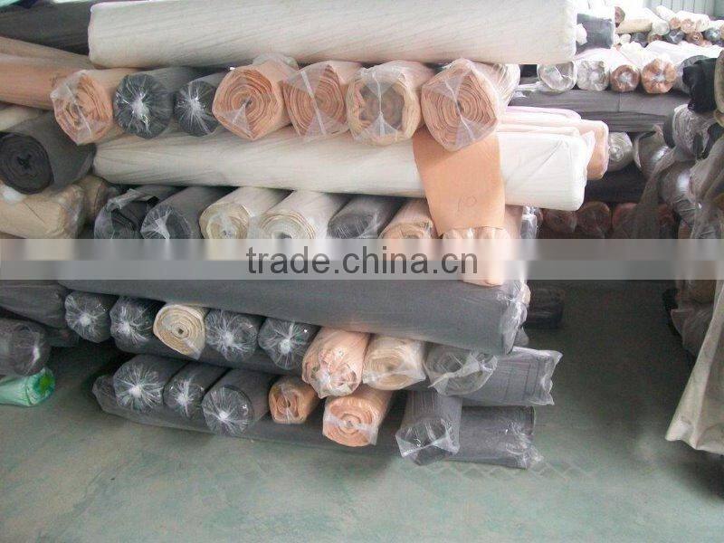 pu aritificial leather in stocklot for shoe lining, synthetic leather with nonwoven backing for shoes