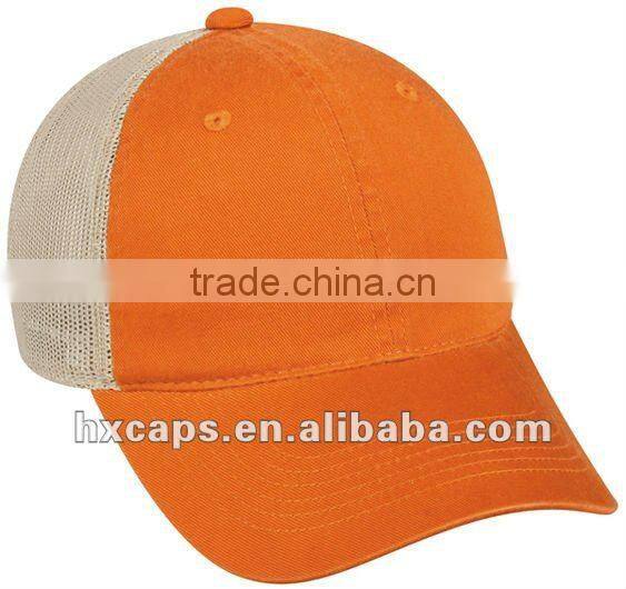 Blank two colors cotton twill mesh snapback baseball cap