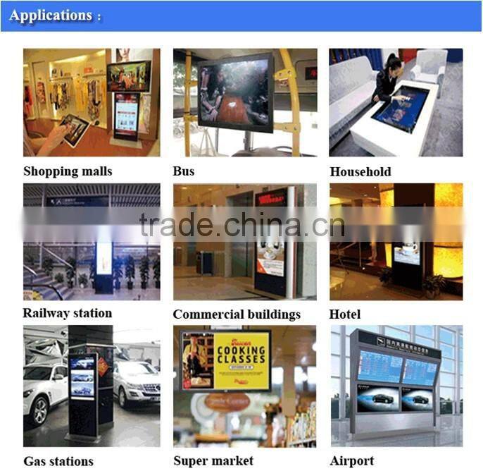 42inch stand alone double side screen lcd ad player