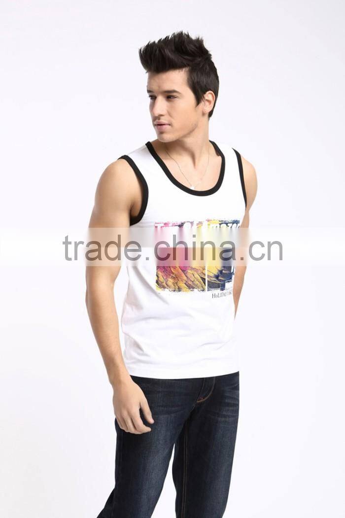 Custom white printed cheap training vest