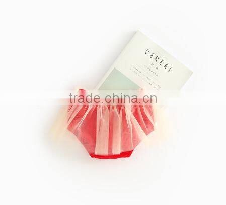 Red Color Baby Clothes 3 Pieces Set Off Shoulder Tulle Bloomer Wholesale Products